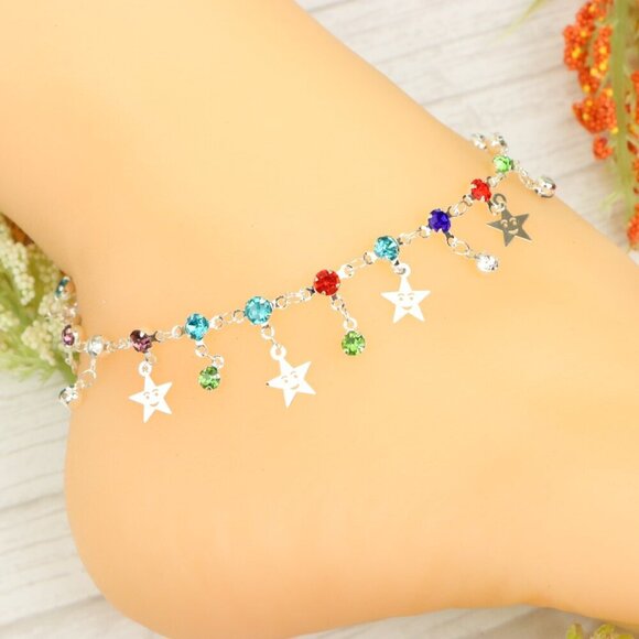"Handmade Anklet – Elegant & Delicate Jewelry for Women | UNVRC1178 - Picture 2 of 10